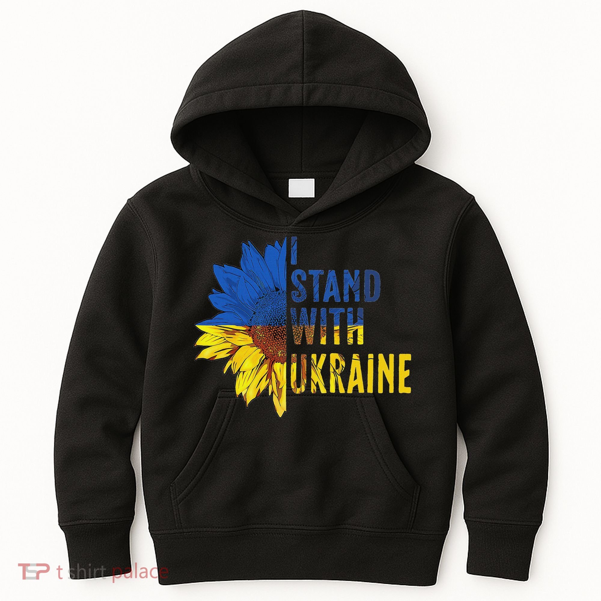 Sunflower Ukraine Flag I Stand With Ukraine Kids Hoodie