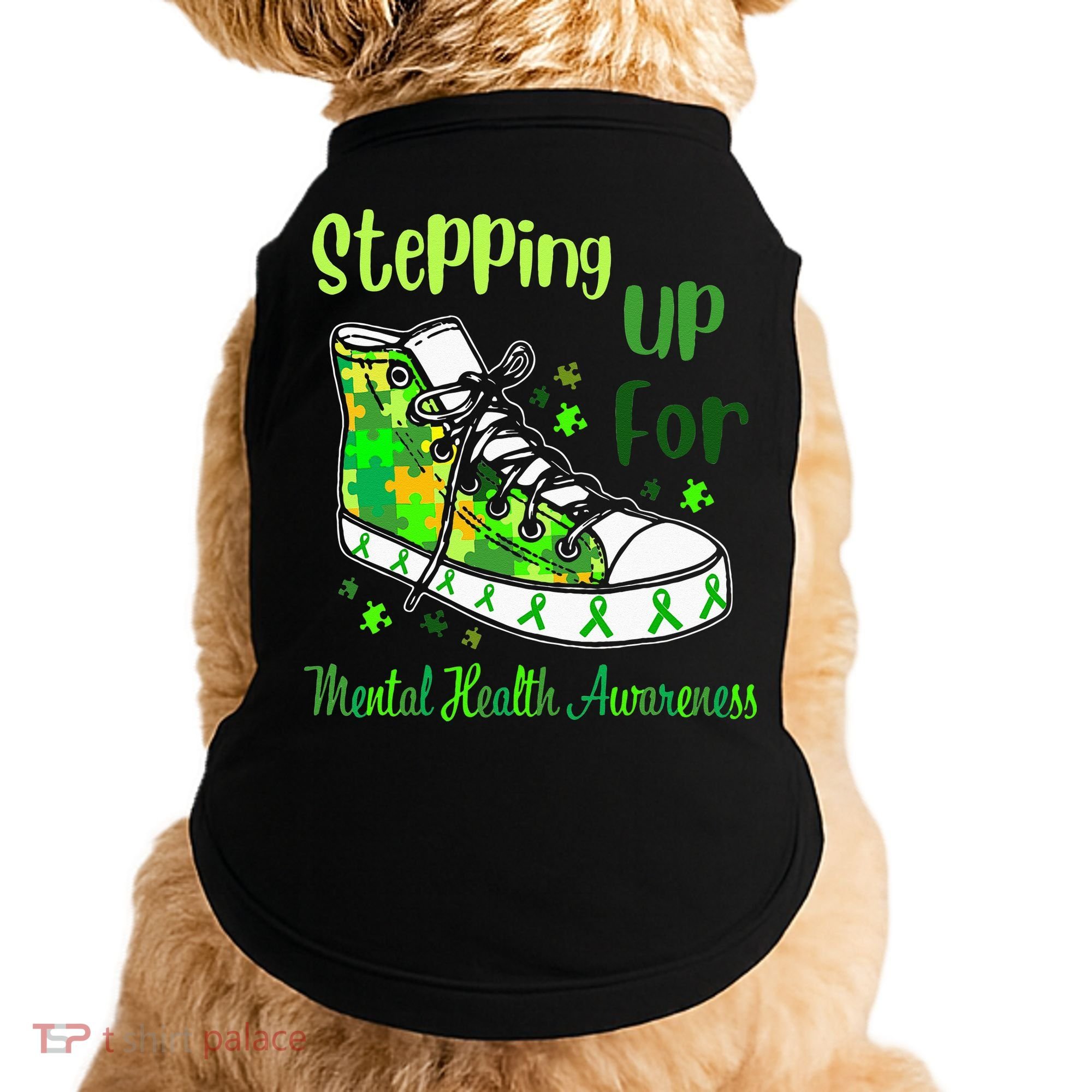 Stepping Up For Mental Health Awareness Shoes Doggie Tank