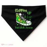 Stepping Up For Mental Health Awareness Shoes USA-Made Doggie Bandana thumb 0