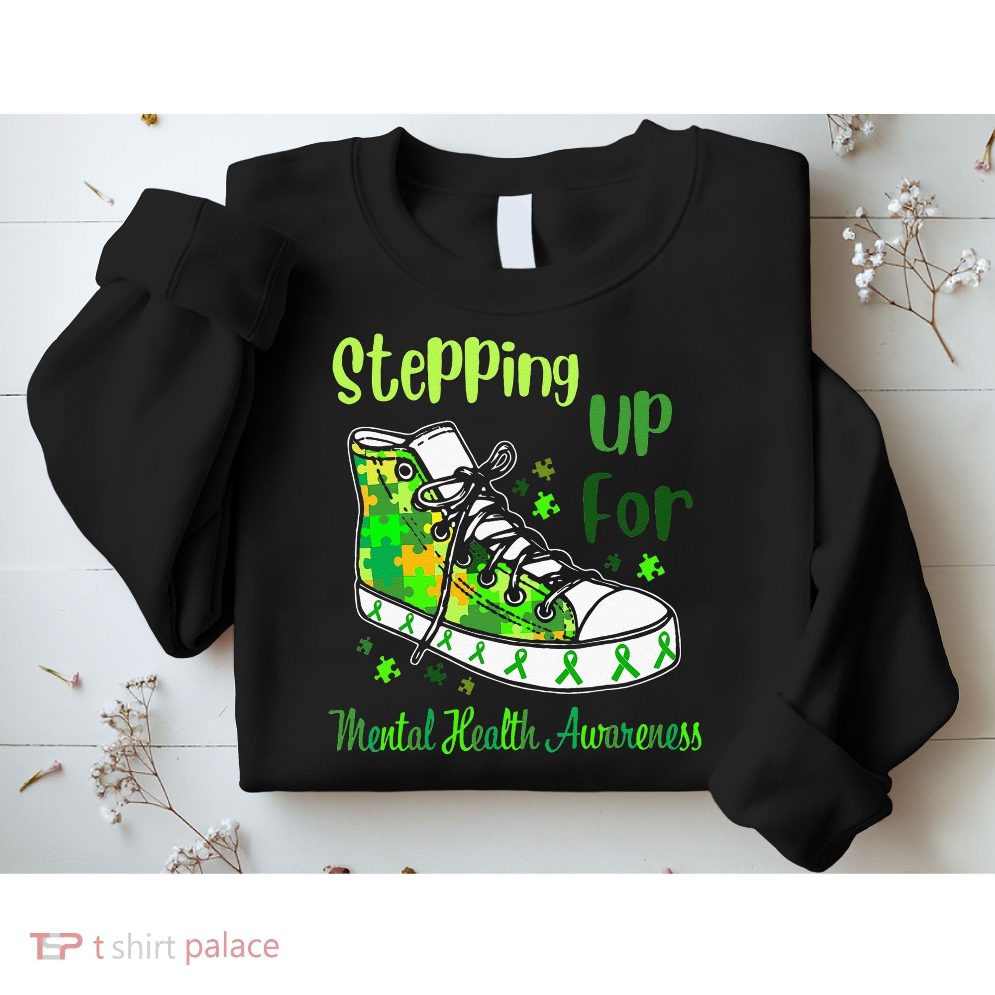 Stepping Up For Mental Health Awareness Shoes Sweatshirt