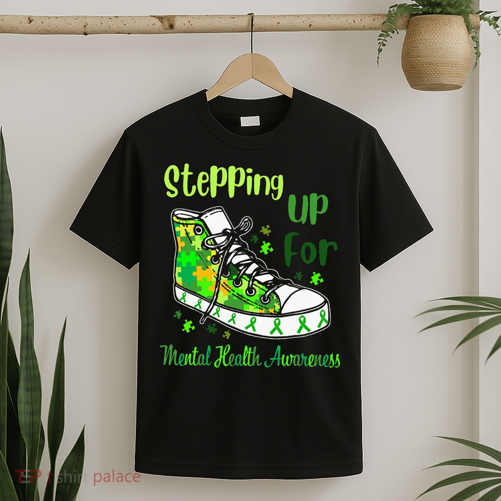 Stepping Up For Mental Health Awareness Shoes T-Shirt