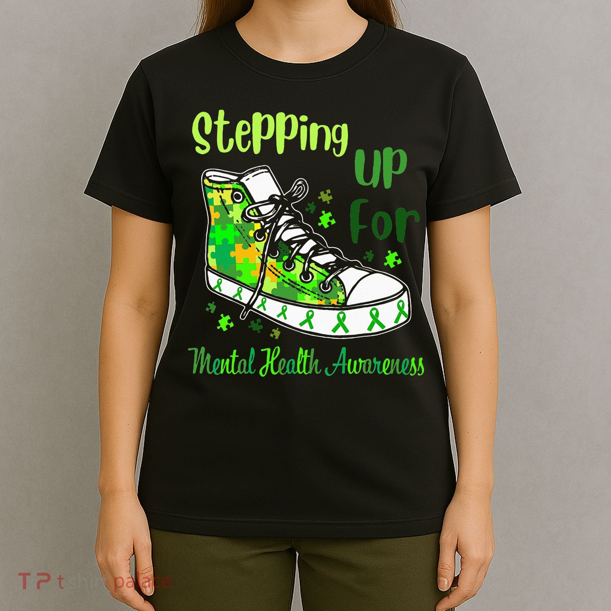 Stepping Up For Mental Health Awareness Shoes T-Shirt