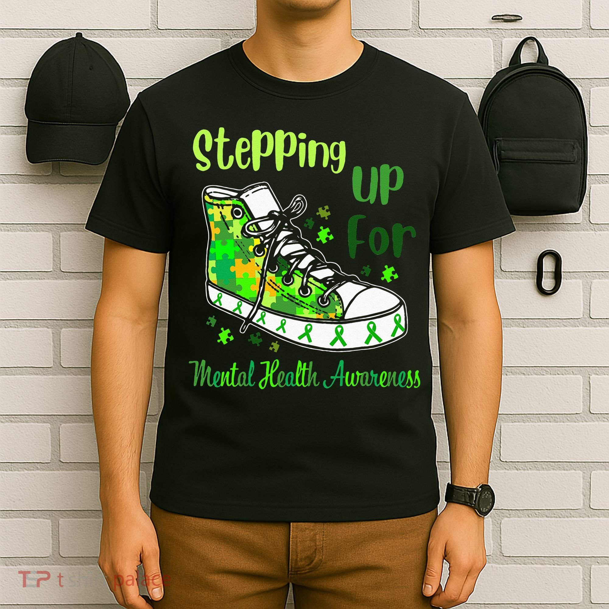 Stepping Up For Mental Health Awareness Shoes T-Shirt