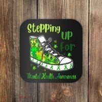 Stepping Up For Mental Health Awareness Shoes Coaster thumb 0
