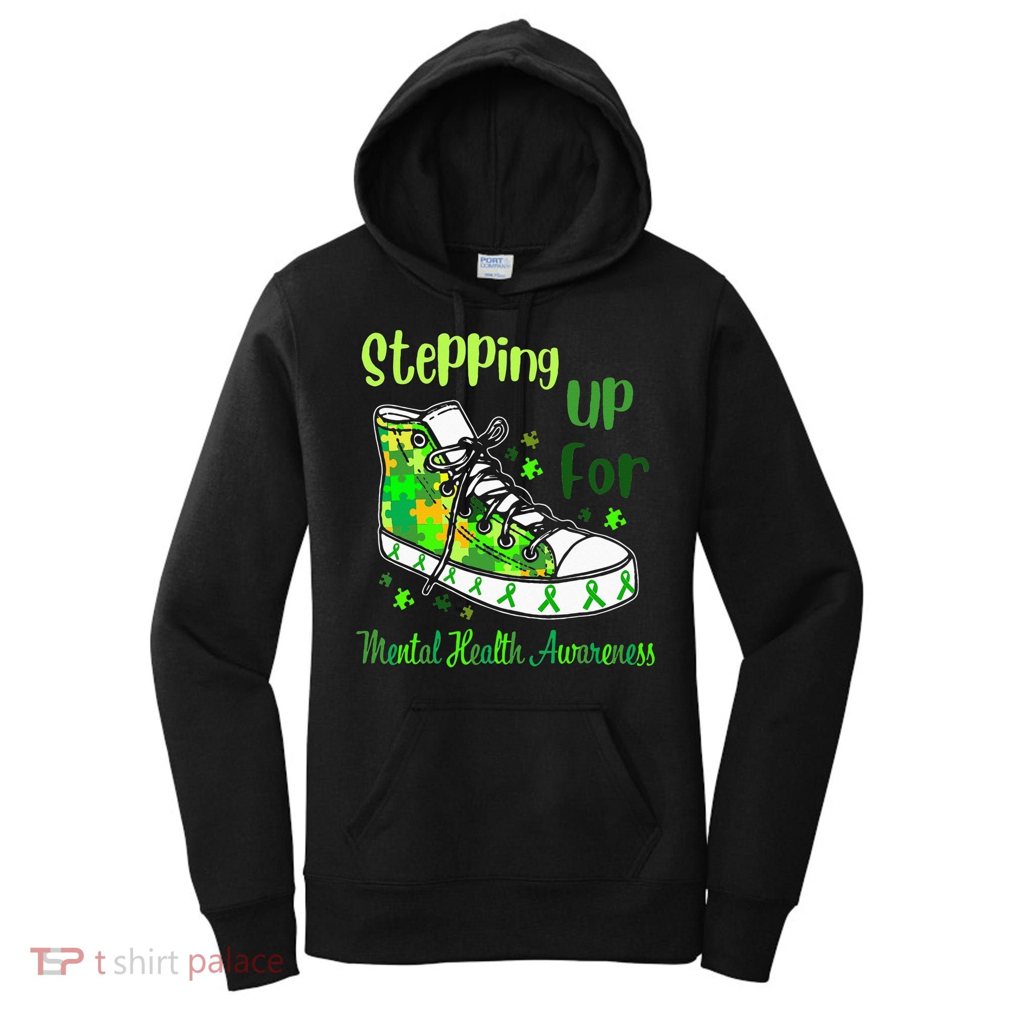 Stepping Up For Mental Health Awareness Shoes Women's Hoodie