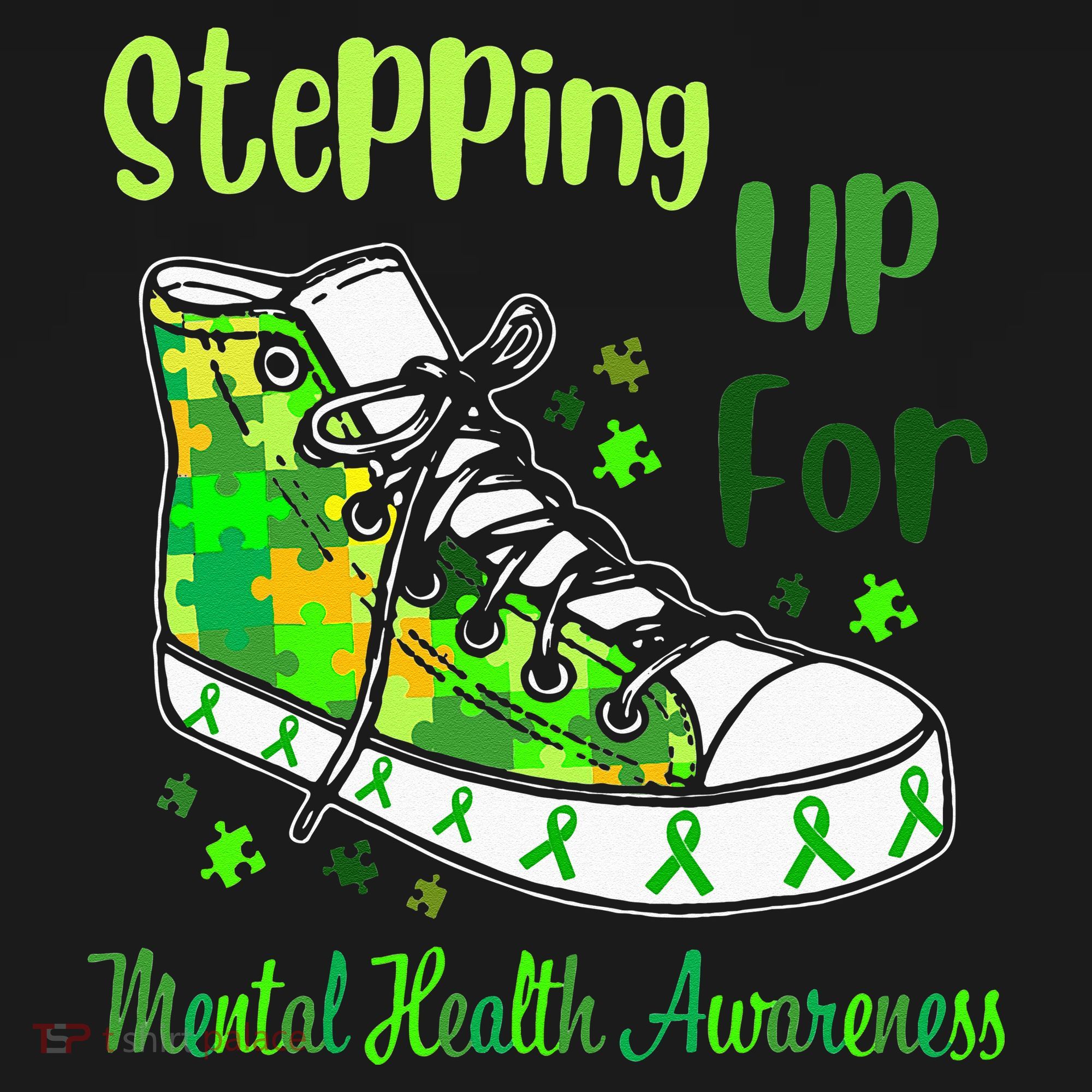 Stepping Up For Mental Health Awareness Shoes Women's Hoodie