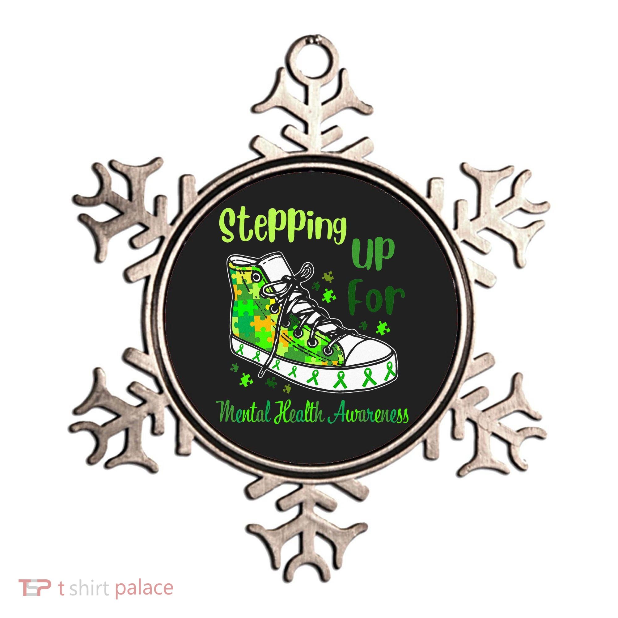 Stepping Up For Mental Health Awareness Shoes Ornament