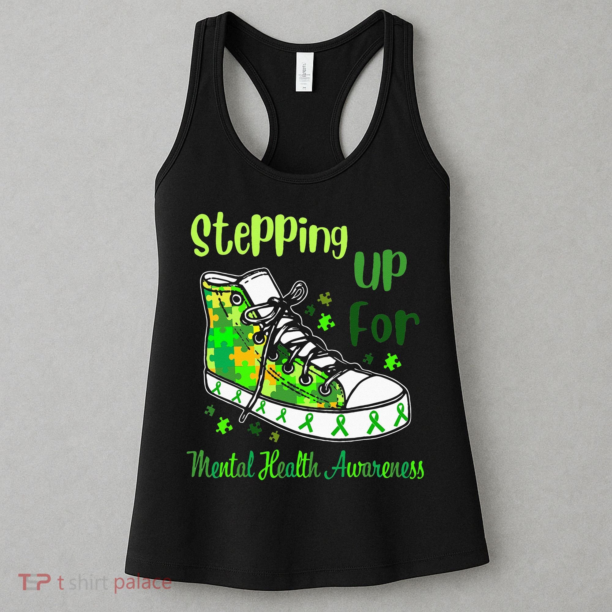 Stepping Up For Mental Health Awareness Shoes Women's Tank Top