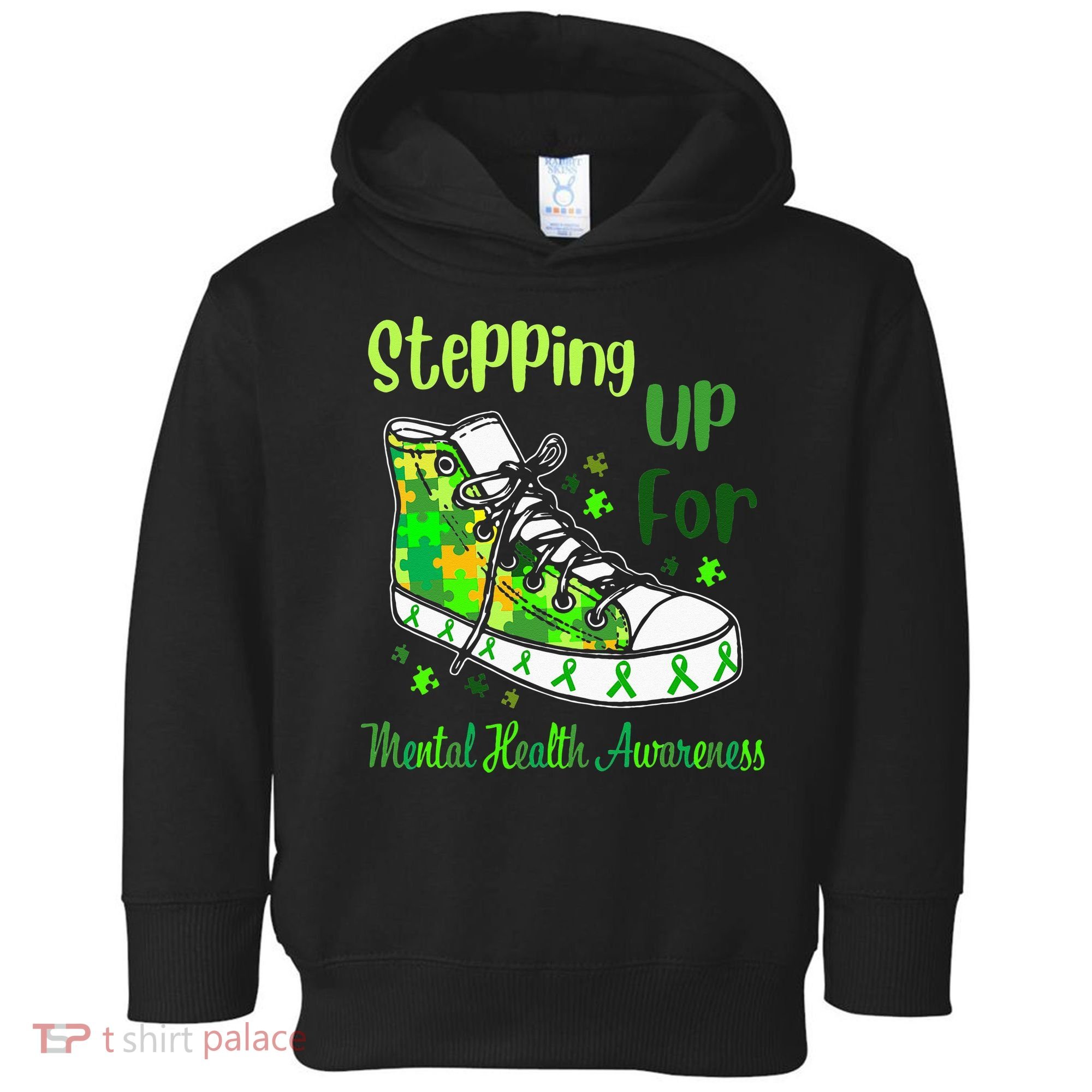 Stepping Up For Mental Health Awareness Shoes Toddler Hoodie