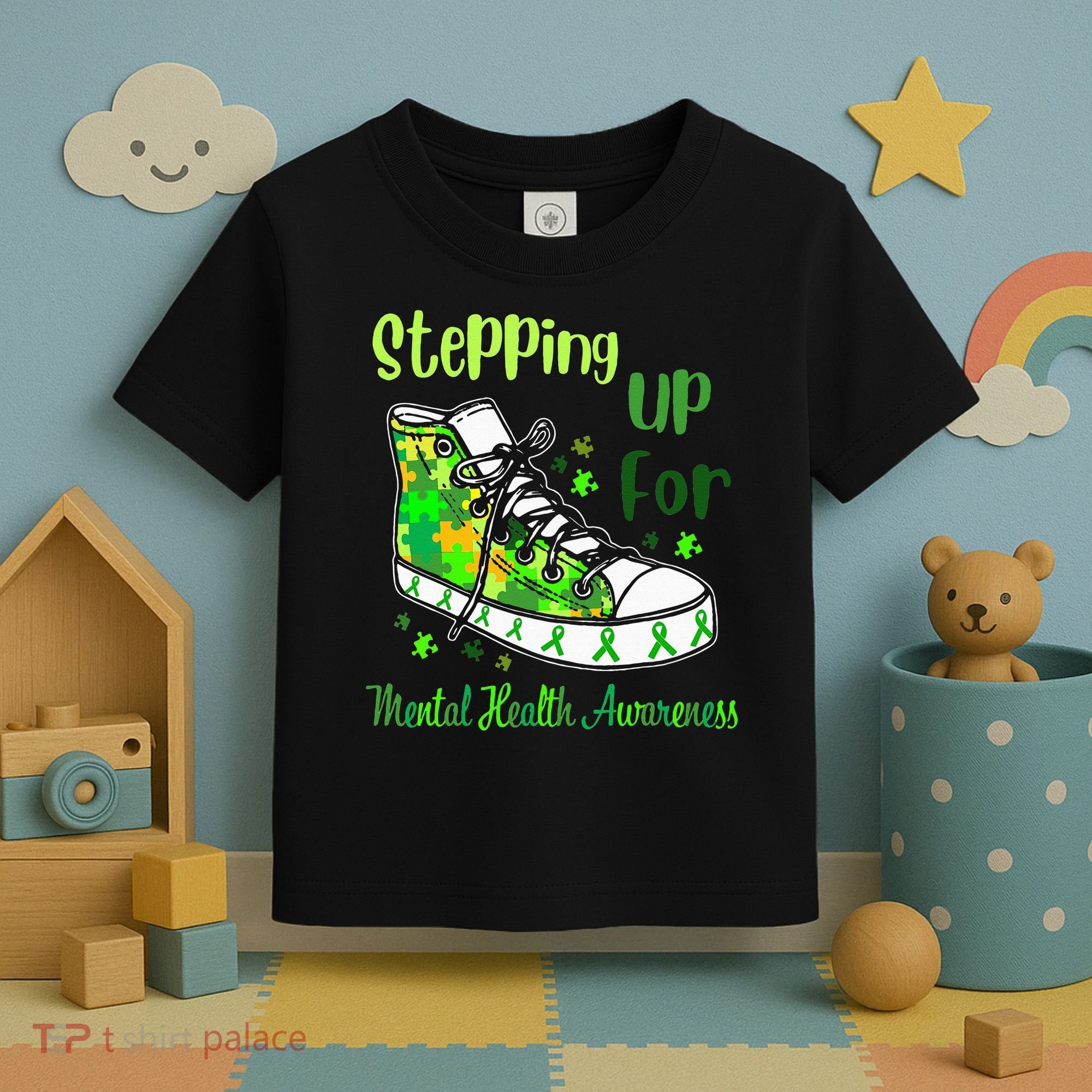 Stepping Up For Mental Health Awareness Shoes Toddler T-Shirt