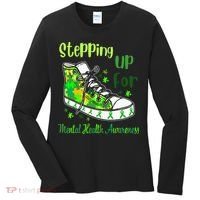Stepping Up For Mental Health Awareness Shoes Women's Long Sleeve Shirt thumb 0