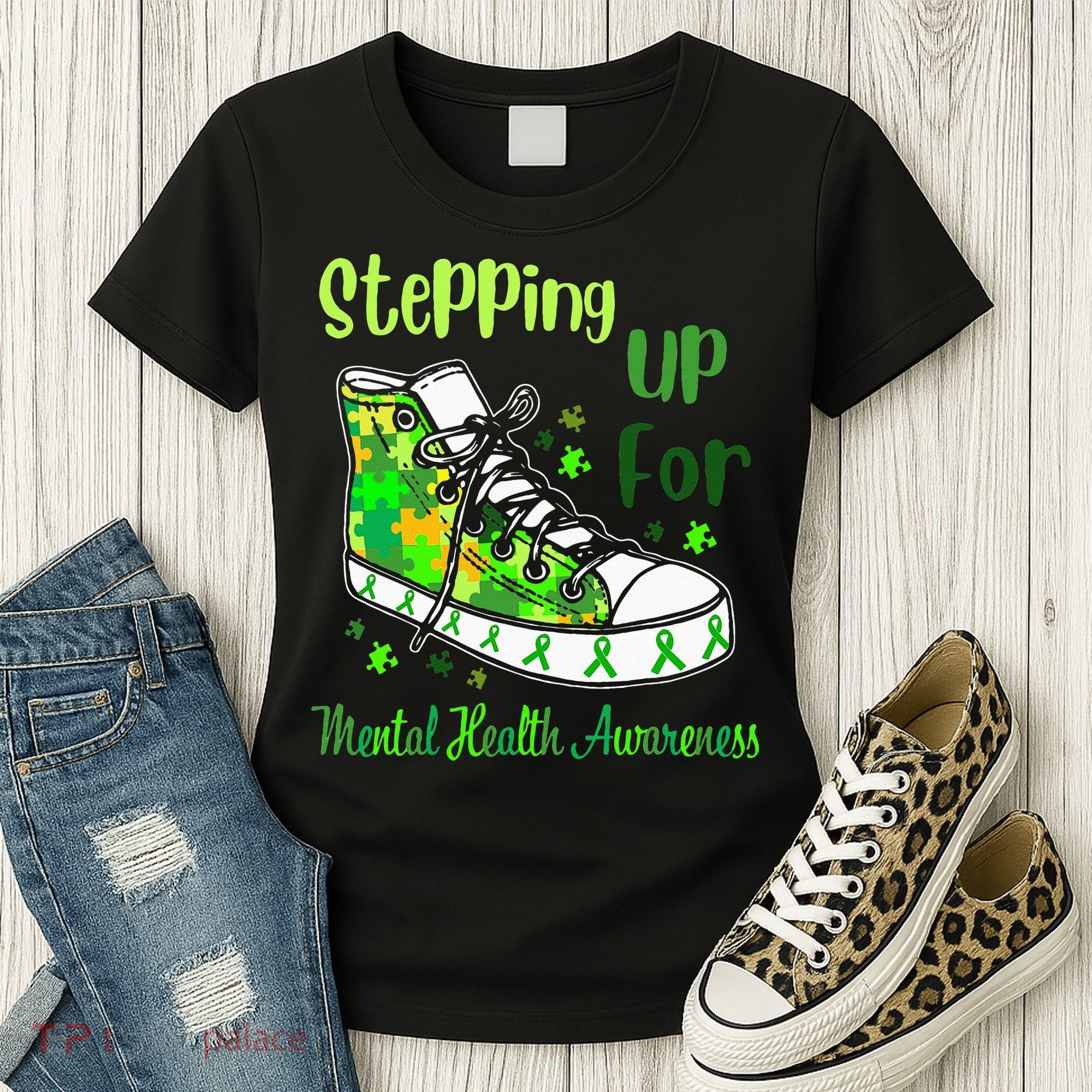 Stepping Up For Mental Health Awareness Shoes Women's T-Shirt