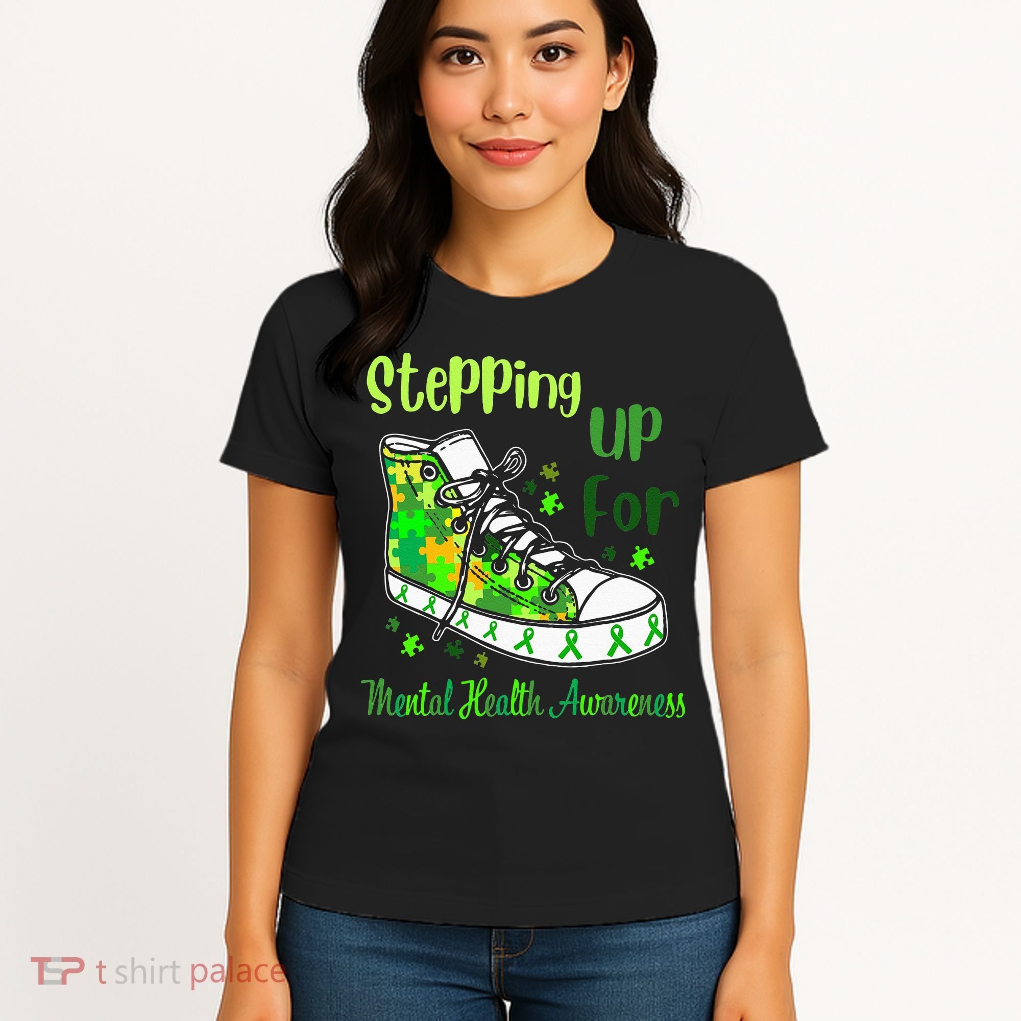 Stepping Up For Mental Health Awareness Shoes Women's T-Shirt