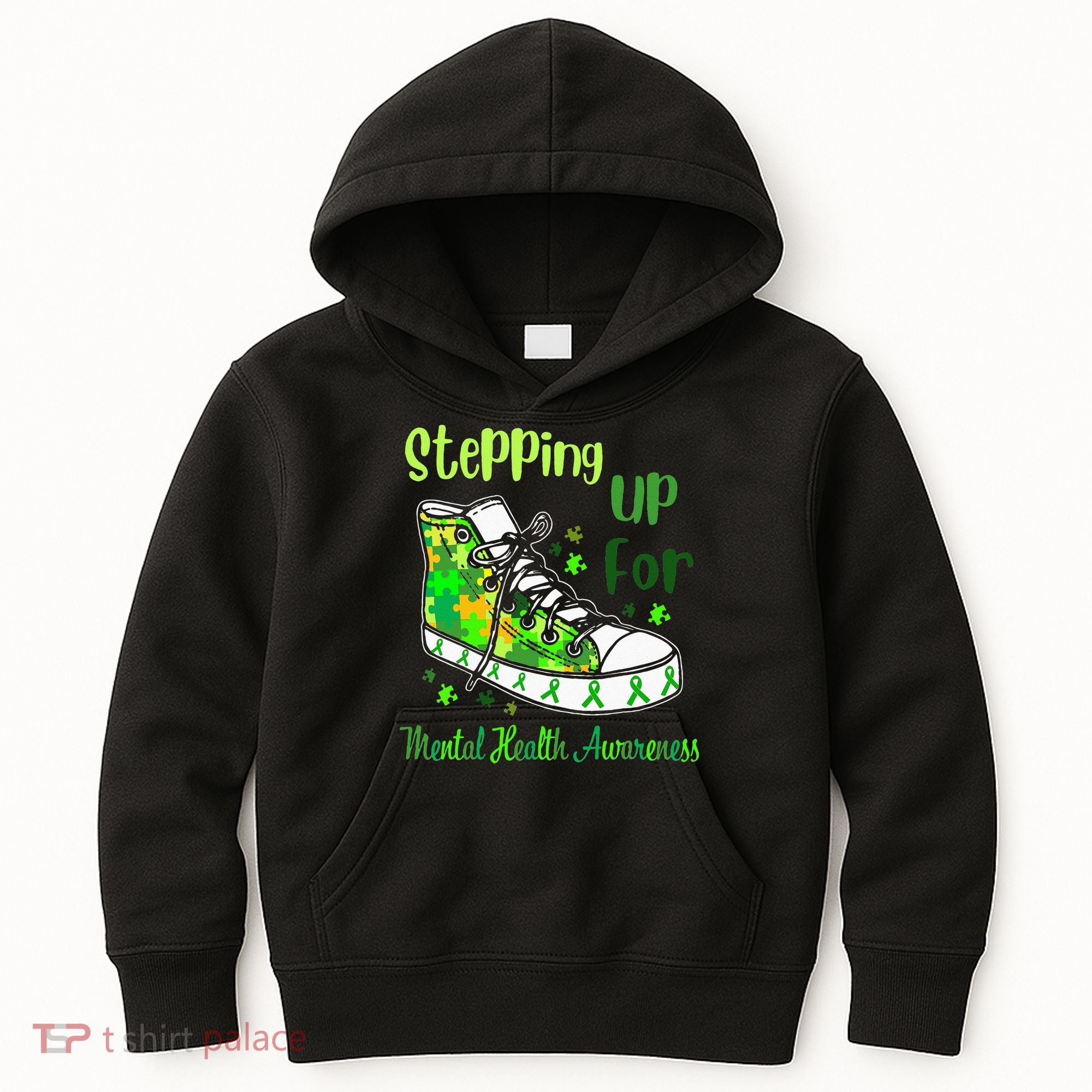 Stepping Up For Mental Health Awareness Shoes Kids Hoodie