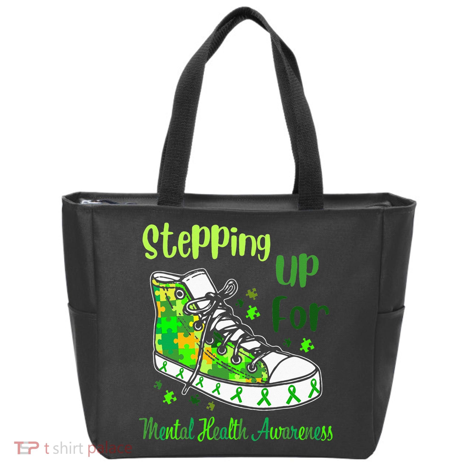 Stepping Up For Mental Health Awareness Shoes Tote Bag