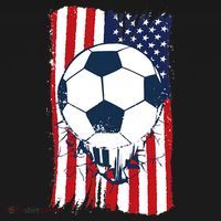 Soccer USA Flag Soccer Ball Graphic Backpack thumb 2