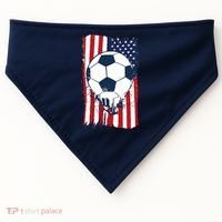 Soccer USA Flag Soccer Ball Graphic USA-Made Doggie Bandana thumb 0