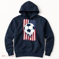 Soccer USA Flag Soccer Ball Graphic Hoodie thumb 0