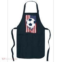 Soccer USA Flag Soccer Ball Graphic Apron thumb 0