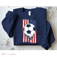 Soccer USA Flag Soccer Ball Graphic Sweatshirt thumb 2