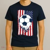 Soccer USA Flag Soccer Ball Graphic T-Shirt thumb 3