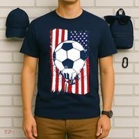 Soccer USA Flag Soccer Ball Graphic T-Shirt thumb 6