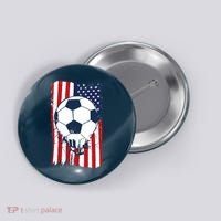 Soccer USA Flag Soccer Ball Graphic Button thumb 0