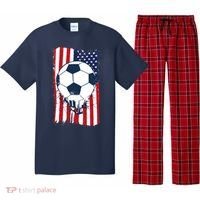 Soccer USA Flag Soccer Ball Graphic Pajama Set thumb 0
