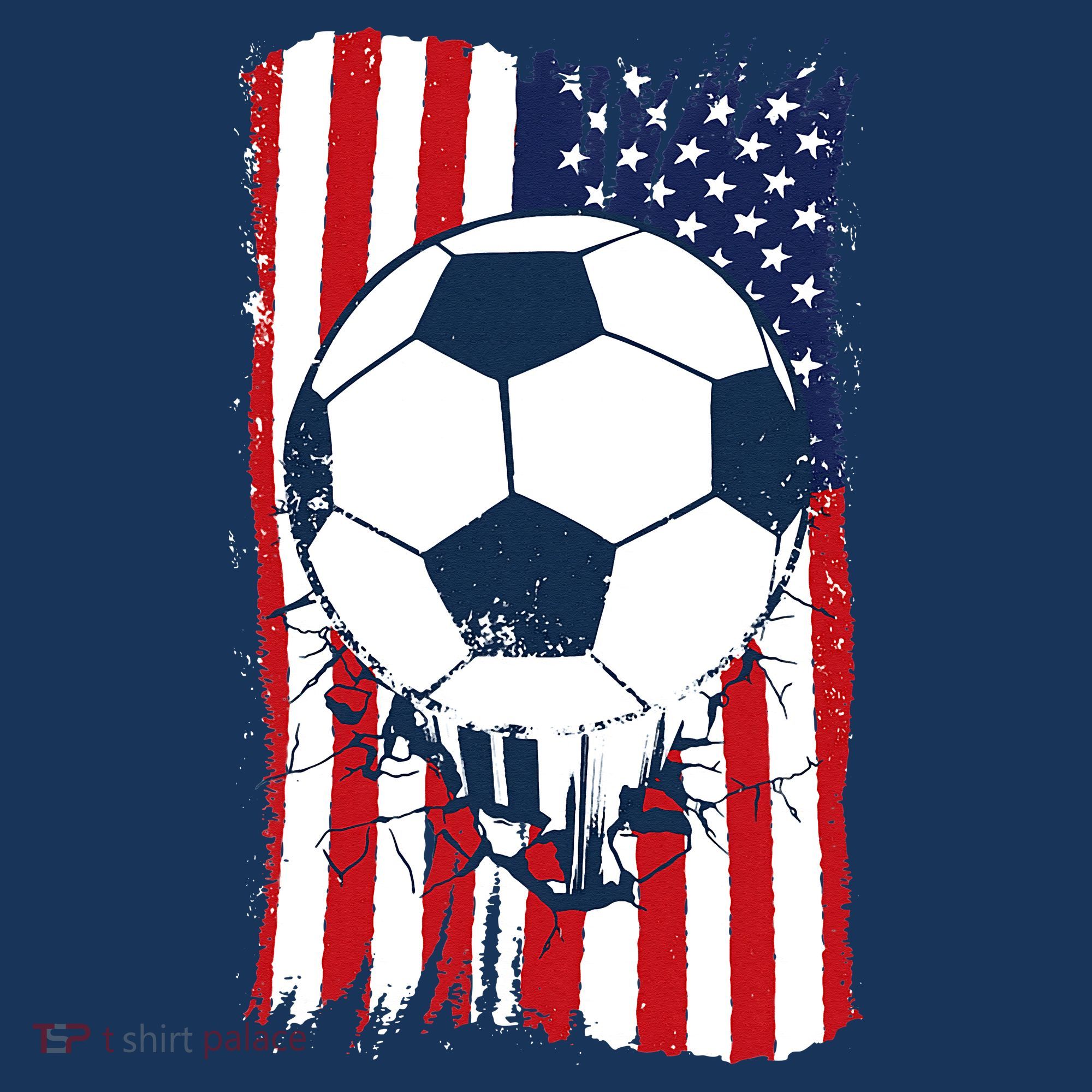 Soccer USA Flag Soccer Ball Graphic Women's Tank Top