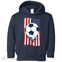 Soccer USA Flag Soccer Ball Graphic Toddler Hoodie thumb 0