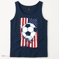 Soccer USA Flag Soccer Ball Graphic Tank Top thumb 2