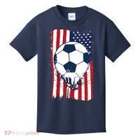 Soccer USA Flag Soccer Ball Graphic Kids T-Shirt thumb 0