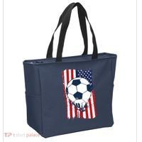 Soccer USA Flag Soccer Ball Graphic Tote Bag thumb 2