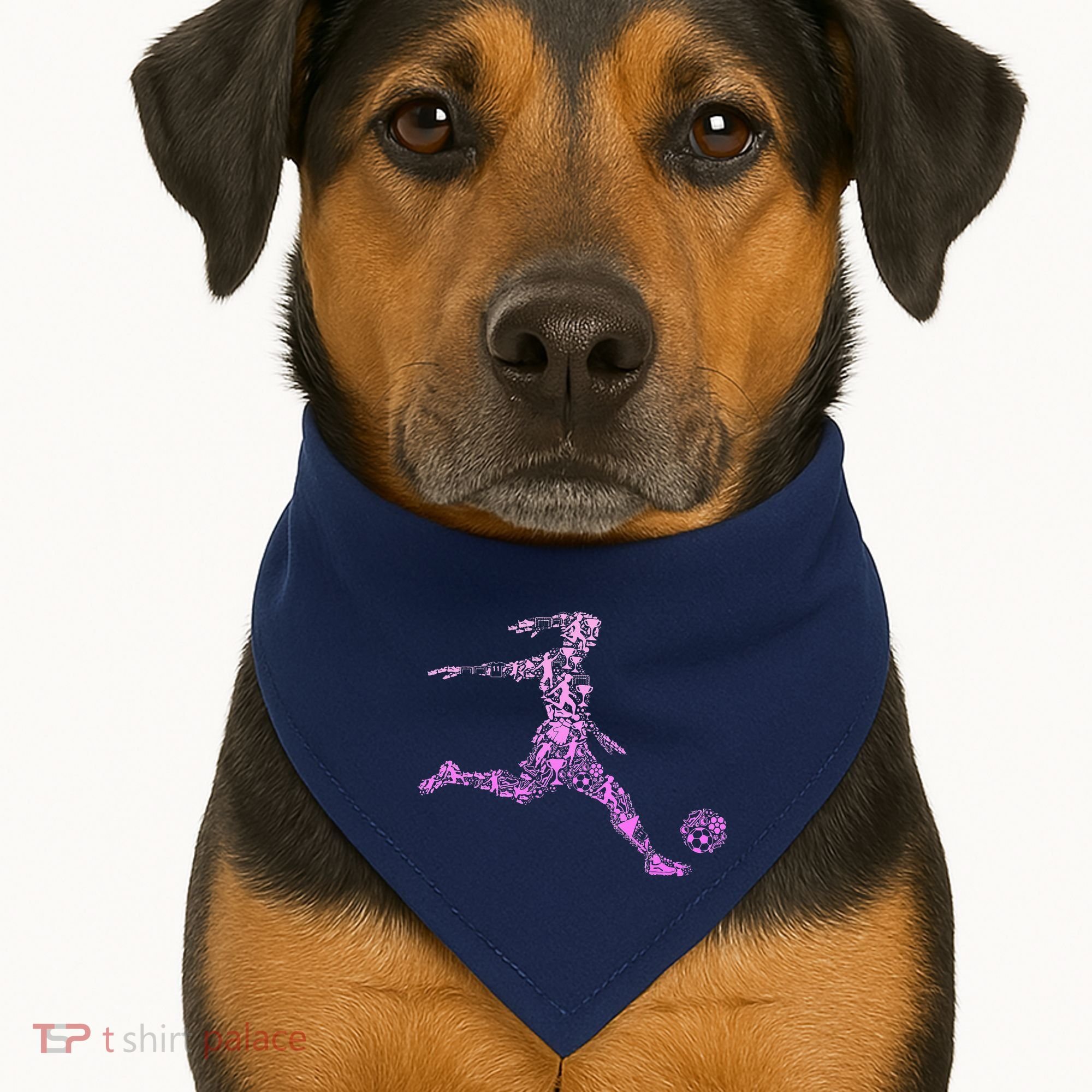 Soccer USA Flag Soccer Ball Graphic USA-Made Doggie Bandana