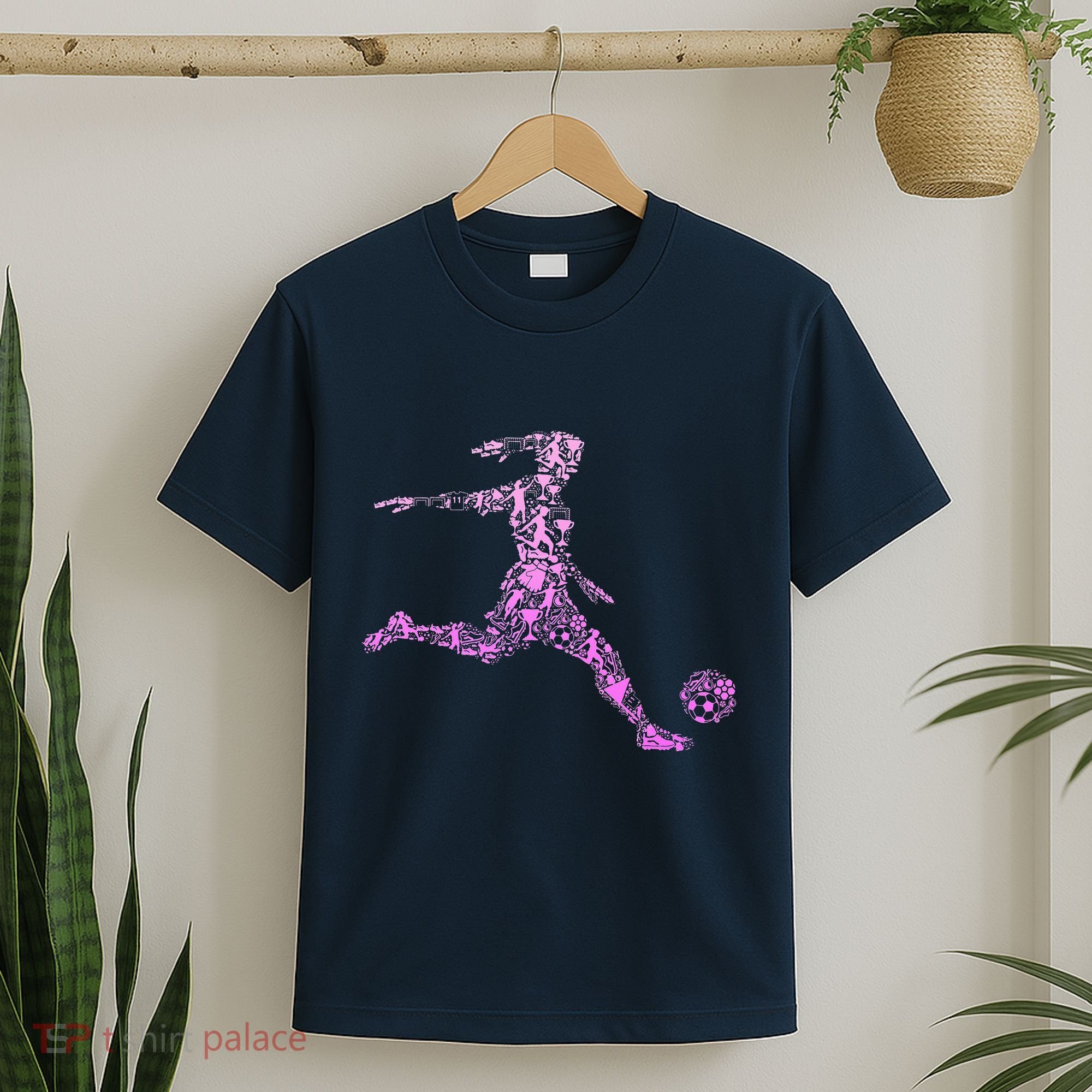 Soccer USA Flag Soccer Ball Graphic T-Shirt