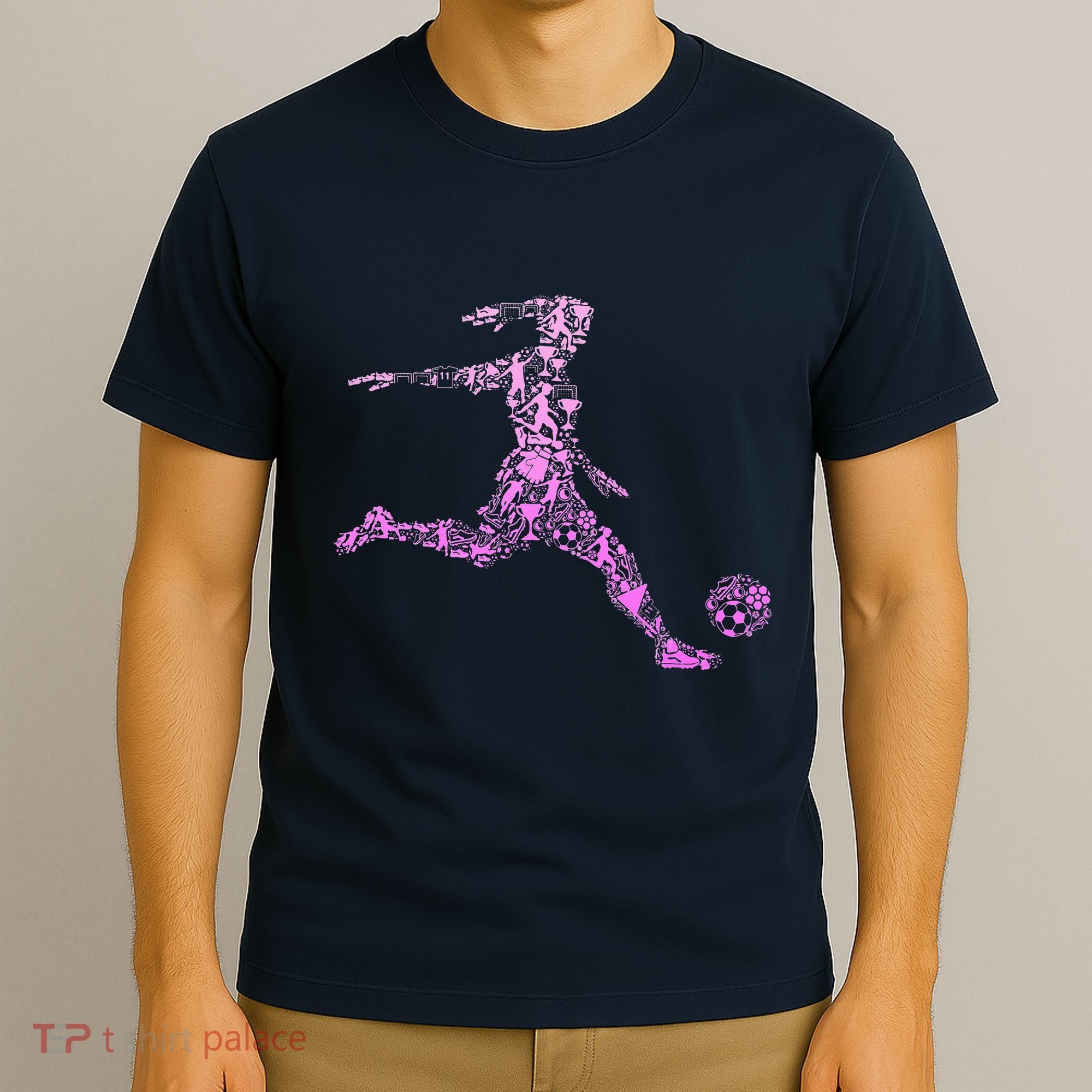 Soccer USA Flag Soccer Ball Graphic T-Shirt