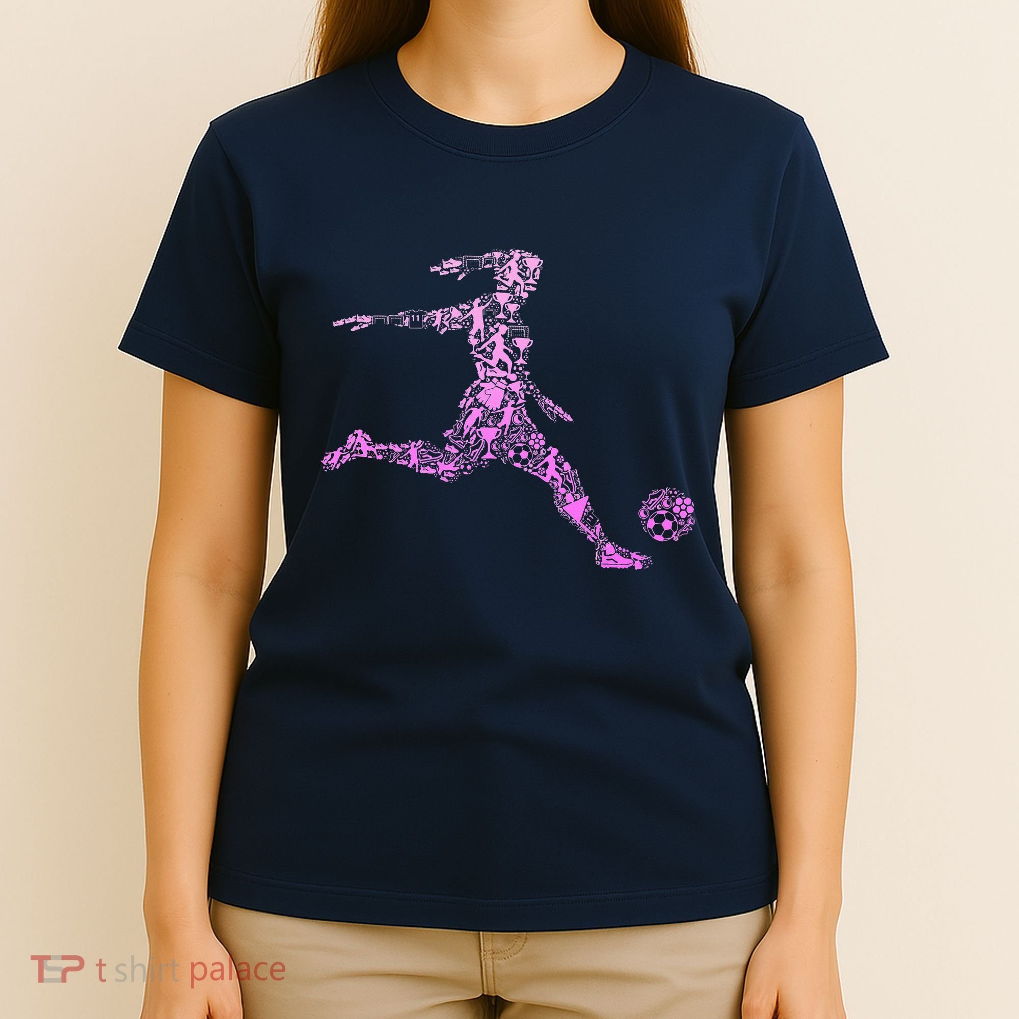 Soccer USA Flag Soccer Ball Graphic T-Shirt