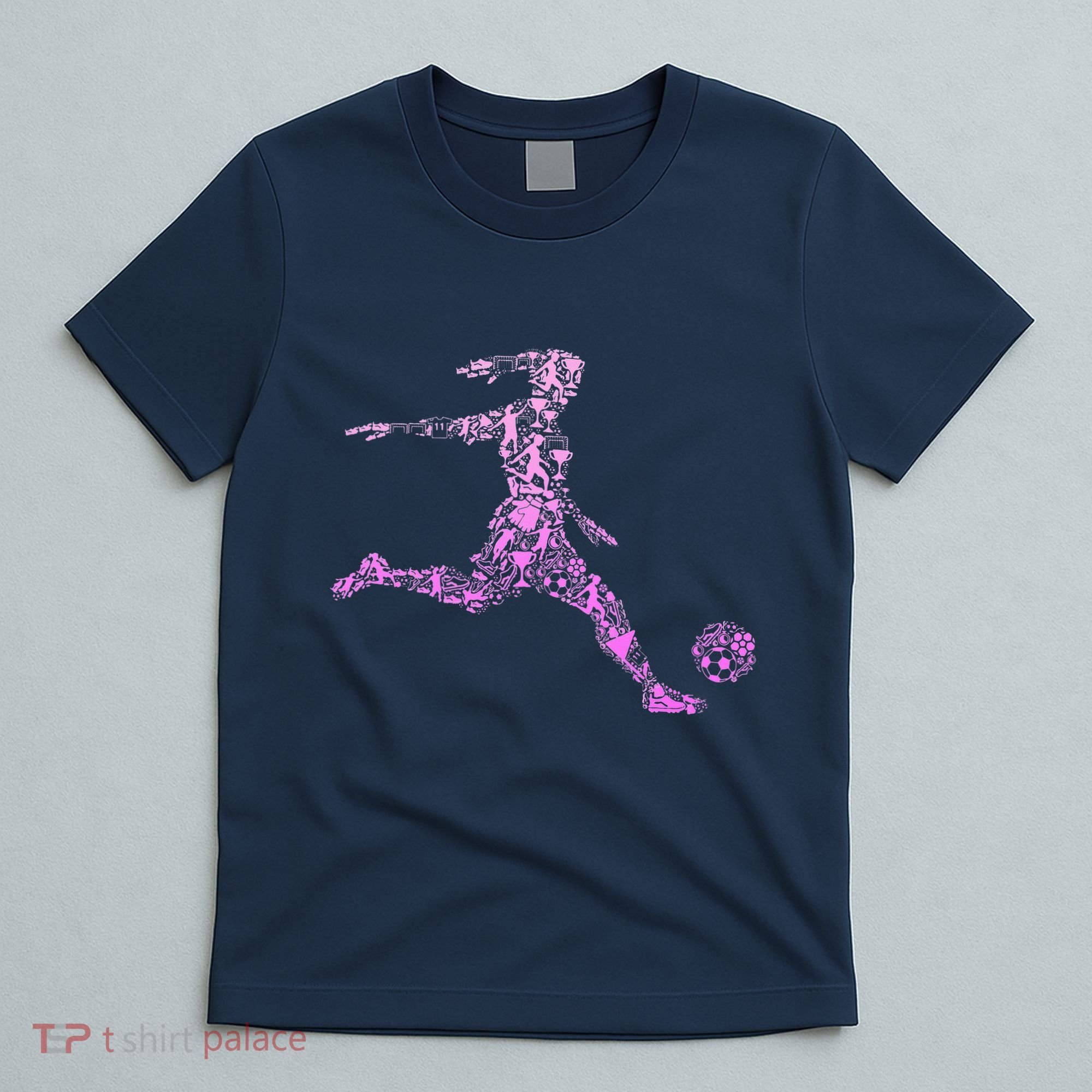 Soccer USA Flag Soccer Ball Graphic T-Shirt