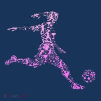 Soccer USA Flag Soccer Ball Graphic Women's Hoodie thumb 2