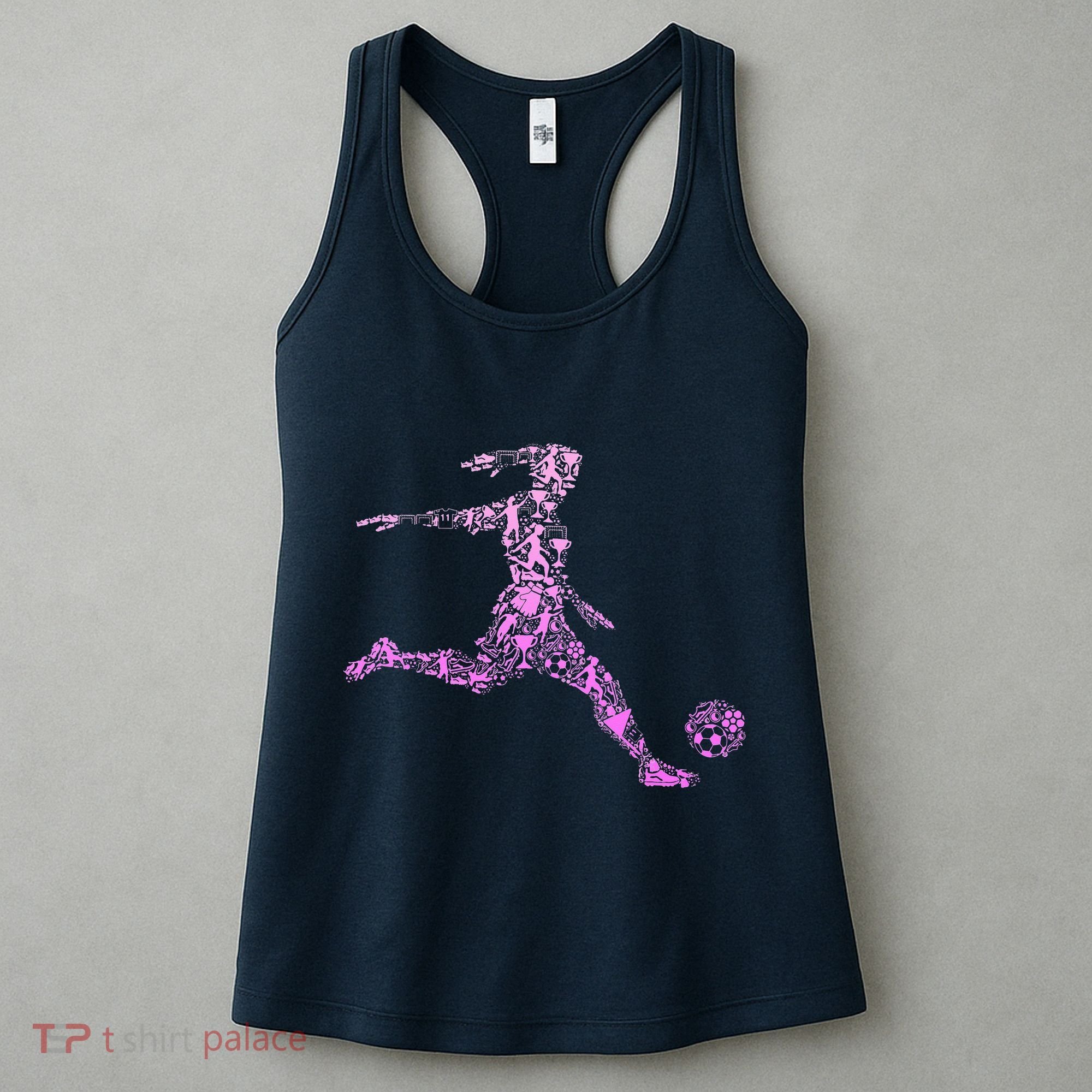 Soccer USA Flag Soccer Ball Graphic Women's Tank Top