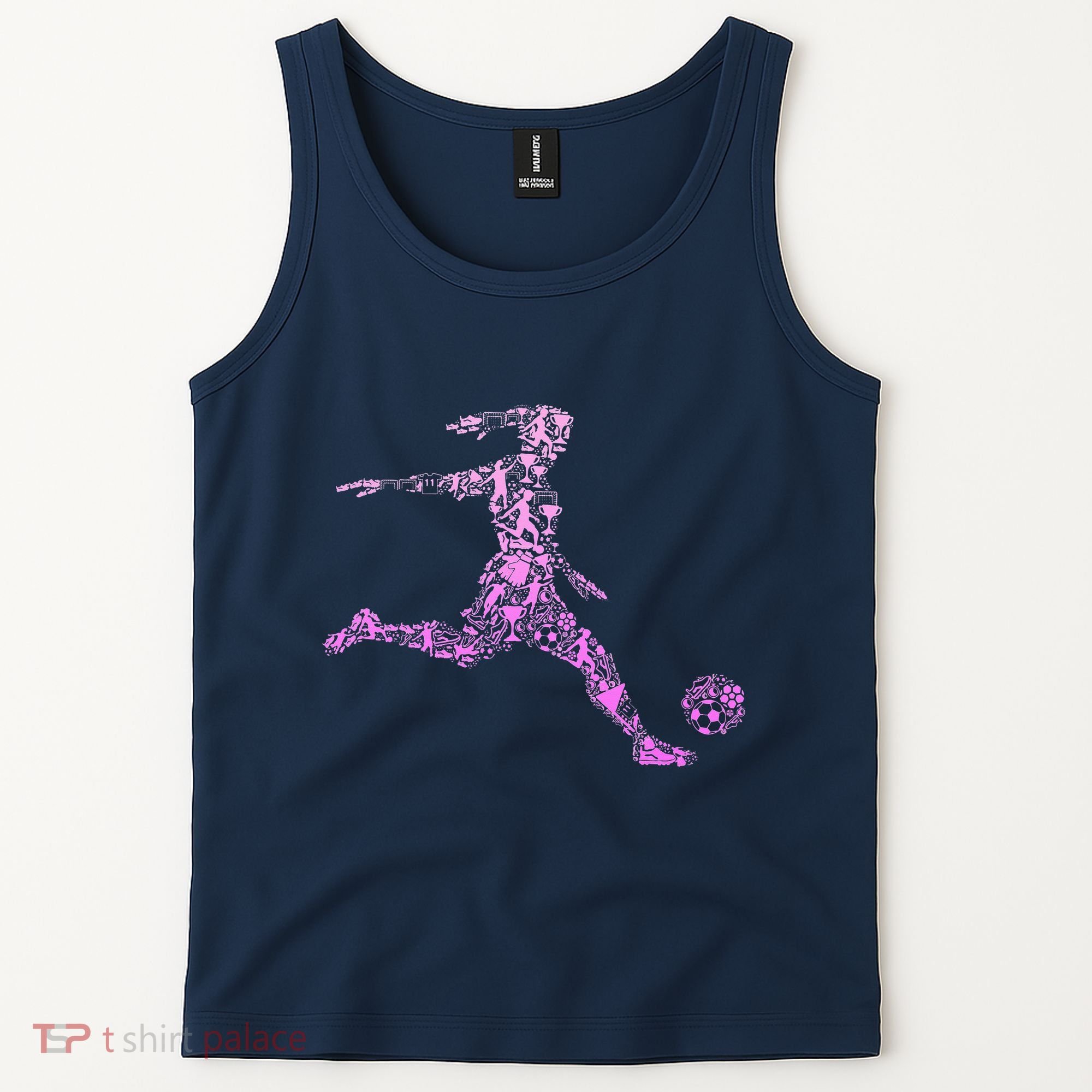 Soccer USA Flag Soccer Ball Graphic Tank Top