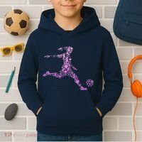 Soccer USA Flag Soccer Ball Graphic Kids Hoodie thumb 2