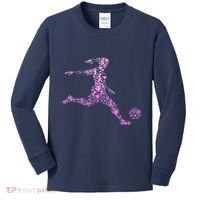 Soccer USA Flag Soccer Ball Graphic Kids Long Sleeve Shirt thumb 0
