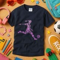 Soccer USA Flag Soccer Ball Graphic Kids T-Shirt thumb 3