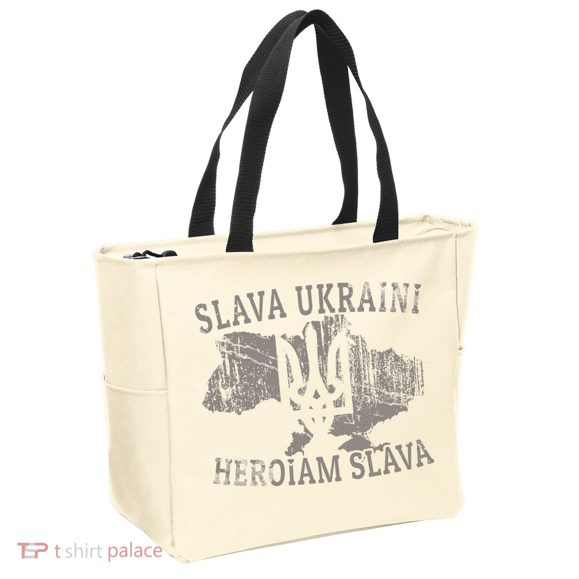 Slava Ukraini Glory To Ukraine Ukrainian Tryzub Zelensky Tote Bag