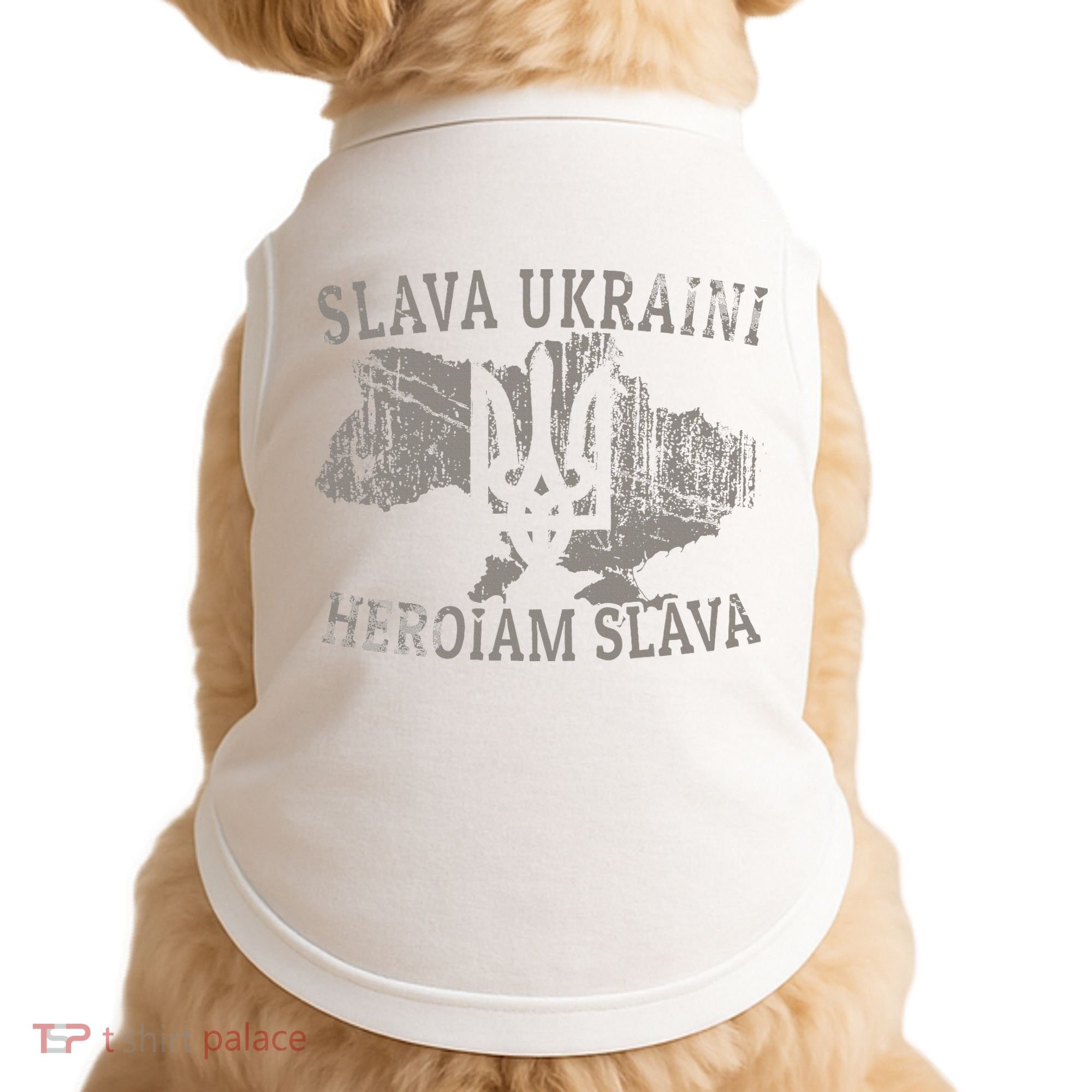 Slava Ukraini Glory To Ukraine Ukrainian Tryzub Zelensky Doggie Tank