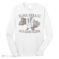 Slava Ukraini Glory To Ukraine Ukrainian Tryzub Zelensky Long Sleeve Shirt thumb 0