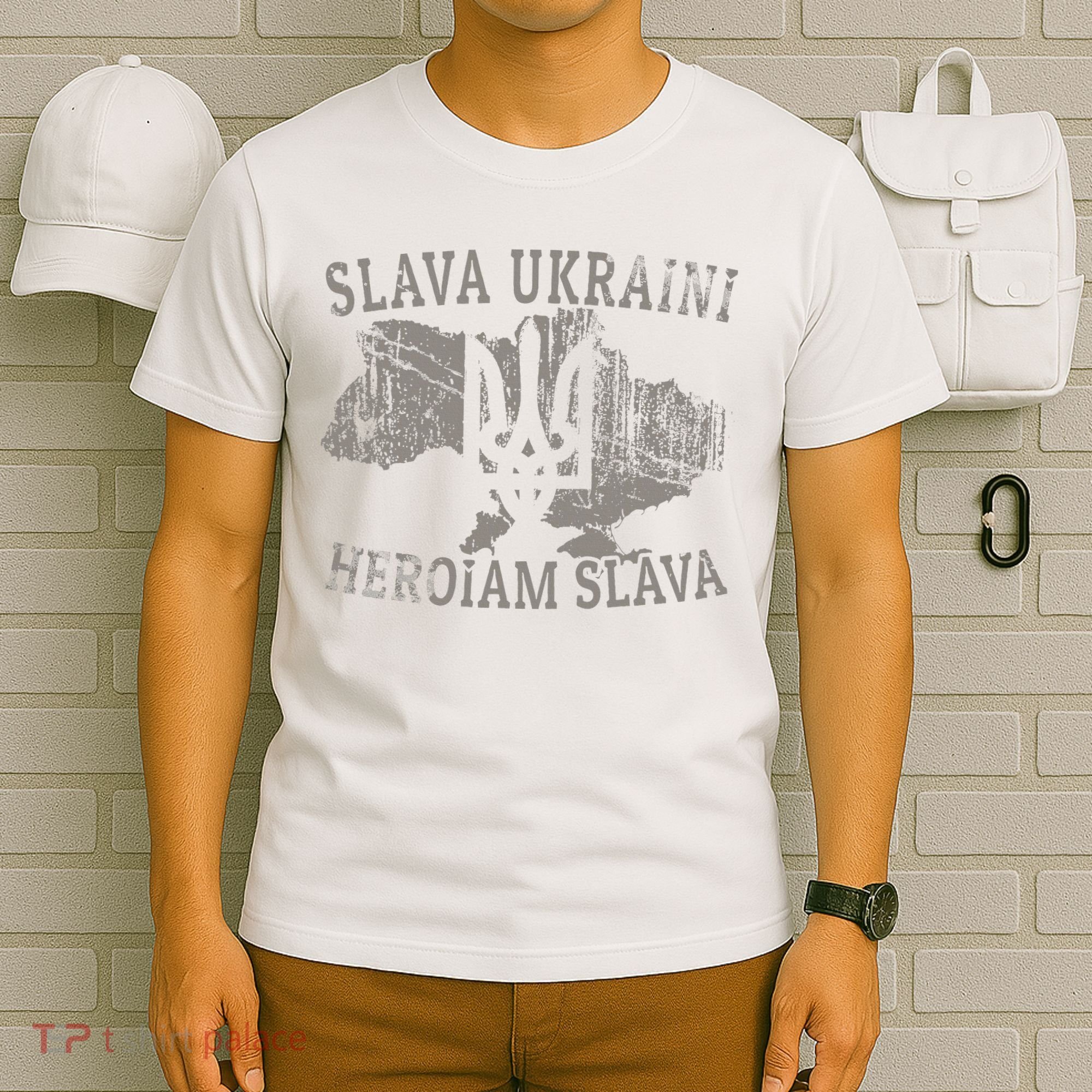 Slava Ukraini Glory To Ukraine Ukrainian Tryzub Zelensky T-Shirt