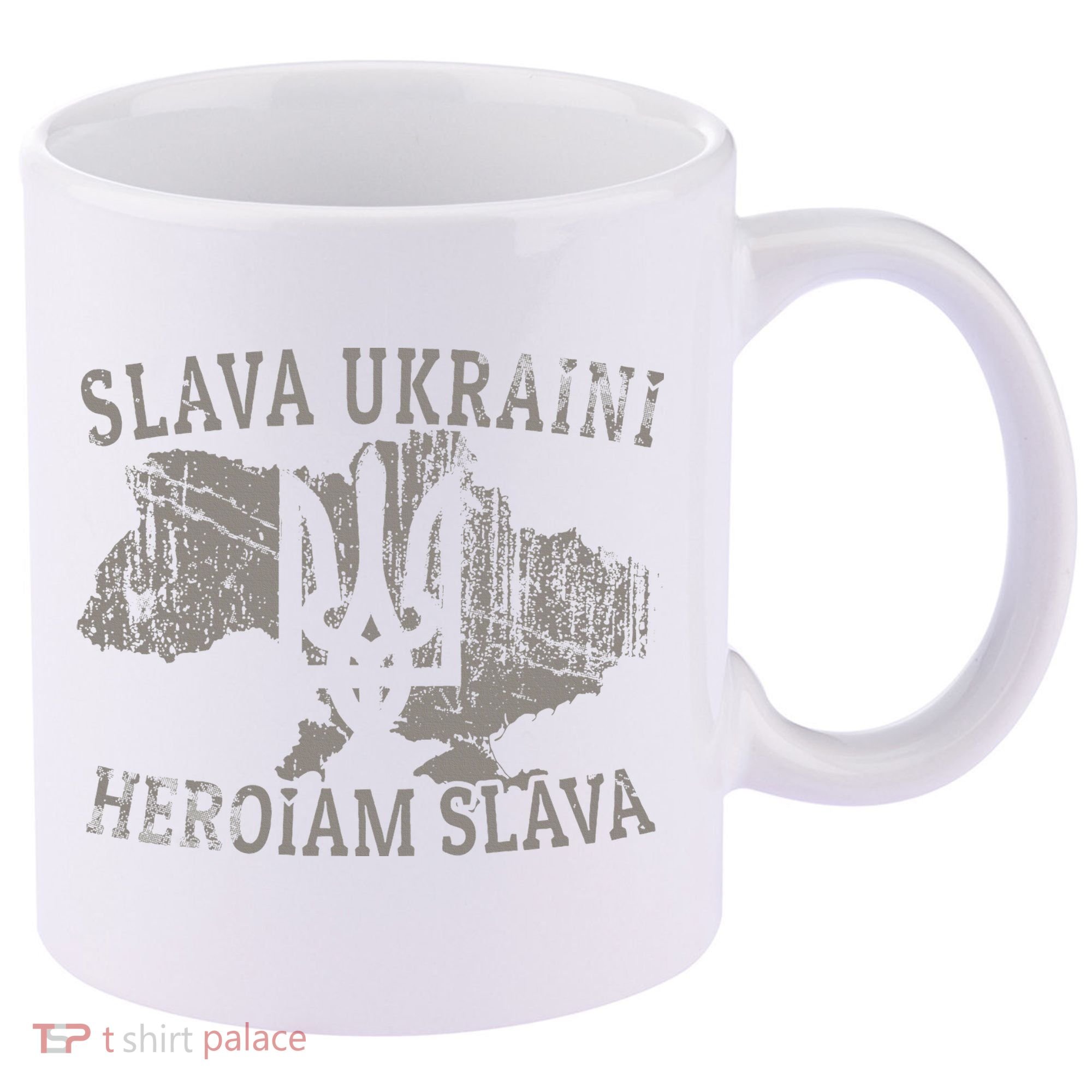 Slava Ukraini Glory To Ukraine Ukrainian Tryzub Zelensky 11oz C Handle Ceramic Mug