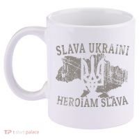 Slava Ukraini Glory To Ukraine Ukrainian Tryzub Zelensky 11oz C Handle Ceramic Mug thumb 2